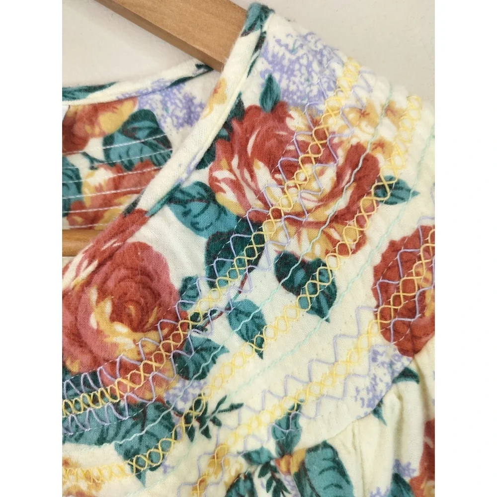 National Since 1952 Button Up House Dress Nightgown 3X Womens Floral Cotton
